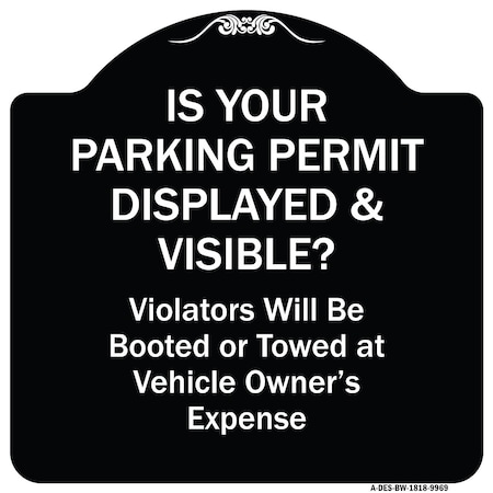 Designer Series-Is Your Parking Permit Displayed & Visible